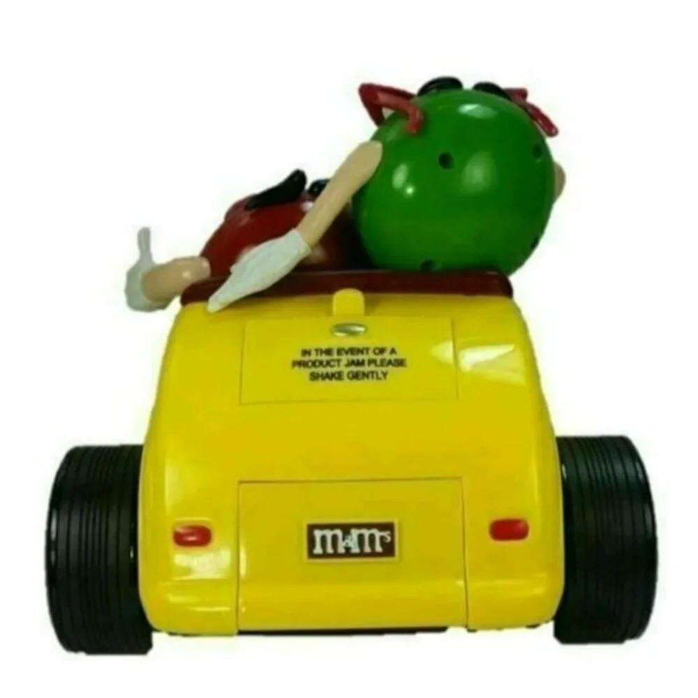 M & M Candy Dispenser Hot Rod Yellow‎ Roadster Rebel Without a Clue Jalopy Car
